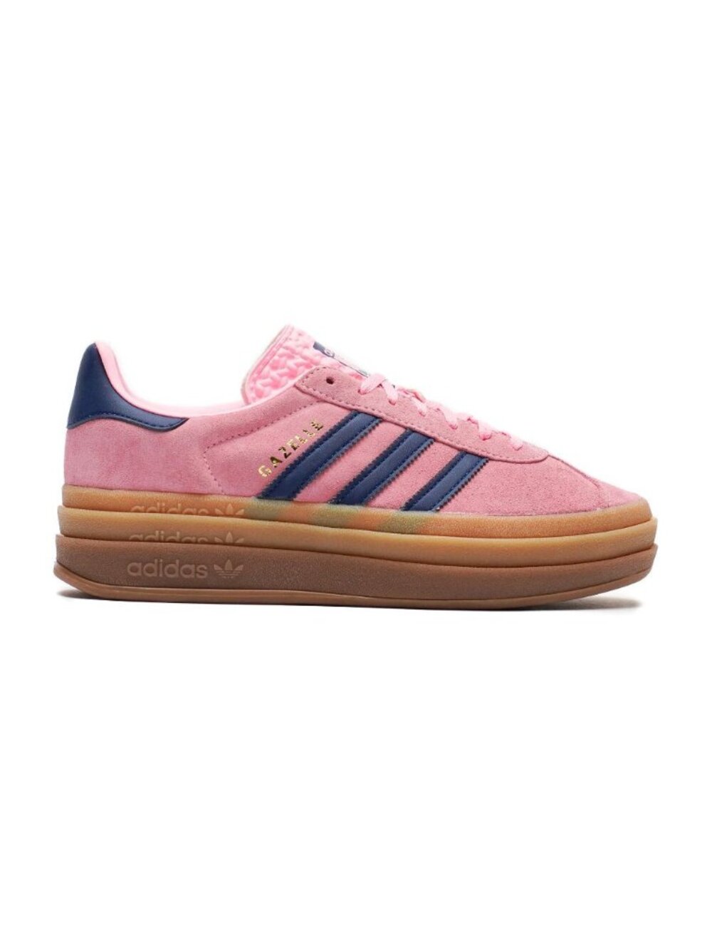 adidas Originals Gazelle Bold W Pink Navy Gum Platform Shoes Sneakers Size 8.5